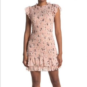 Veronica Beard | Cici Smocked Dress | Blush Pink Multi‎ Smocked Floral Print